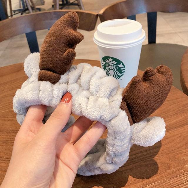 Wash Face Women Girls Hairbands Soft Warm Coral Fleece Bow Animal Ears Headbands Headwear Hair Bands Turban Gorgeous Hair Accessories For Women Stevvex