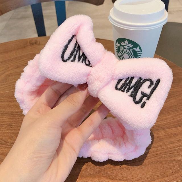 Wash Face Women Girls Hairbands Soft Warm Coral Fleece Bow Animal Ears Headbands Headwear Hair Bands Turban Gorgeous Hair Accessories For Women Stevvex