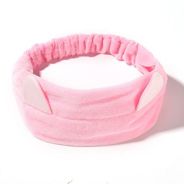 Wash Face Women Girls Hairbands Soft Warm Coral Fleece Bow Animal Ears Headbands Headwear Hair Bands Turban Gorgeous Hair Accessories For Women Stevvex