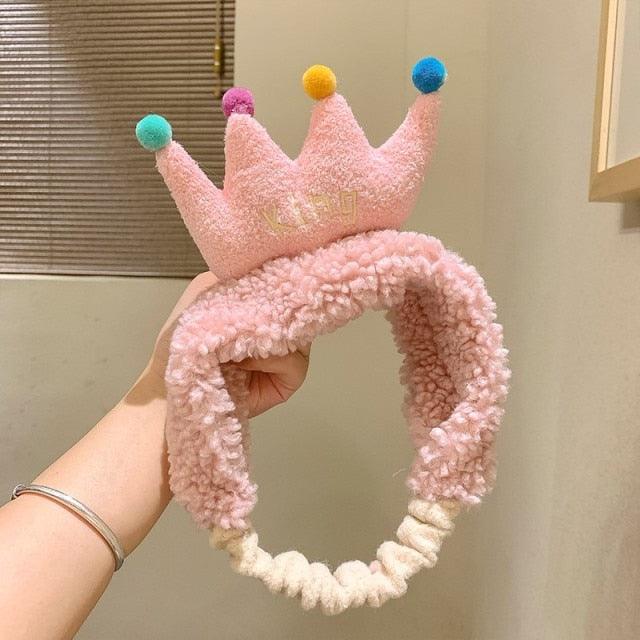 Wash Face Women Girls Hairbands Soft Warm Coral Fleece Bow Animal Ears Headbands Headwear Hair Bands Turban Gorgeous Hair Accessories For Women Stevvex
