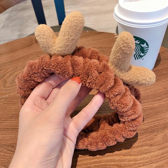 Wash Face Women Girls Hairbands Soft Warm Coral Fleece Bow Animal Ears Headbands Headwear Hair Bands Turban Gorgeous Hair Accessories For Women Stevvex