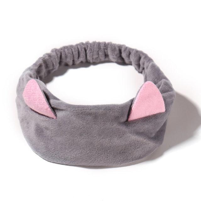 Wash Face Women Girls Hairbands Soft Warm Coral Fleece Bow Animal Ears Headbands Headwear Hair Bands Turban Gorgeous Hair Accessories For Women Stevvex