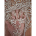 Wave Style Sequin Bead Lace Fabric Wedding Dress