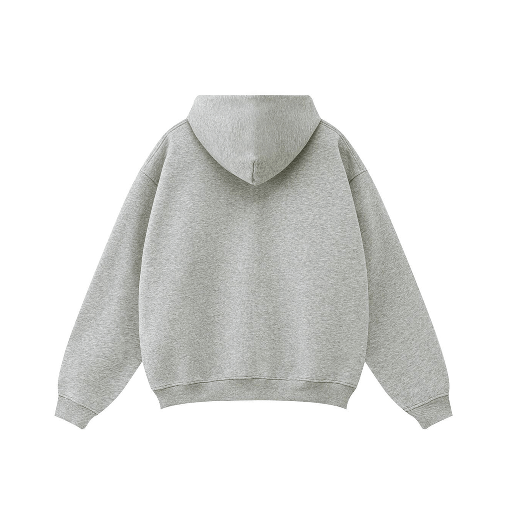 Compliments Where Do I Go? Gray Zip-Up Hoodie