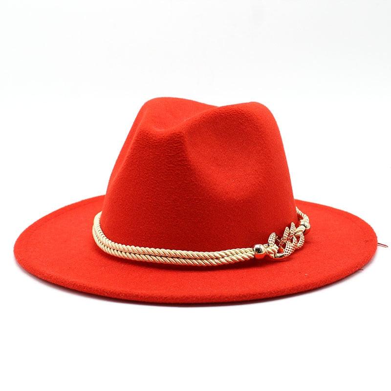 White Elegant Wide Brim Simple Hat Summer Women Lady Retro Wide Brim Hat Charming Fedora Hat Solid Color Fedoras Hat With Chain Men Women Cotton Comfortable Jazz Cap 56-58cm Stevvex