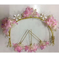 White Floral Crystal Handmade Wreath Headwear