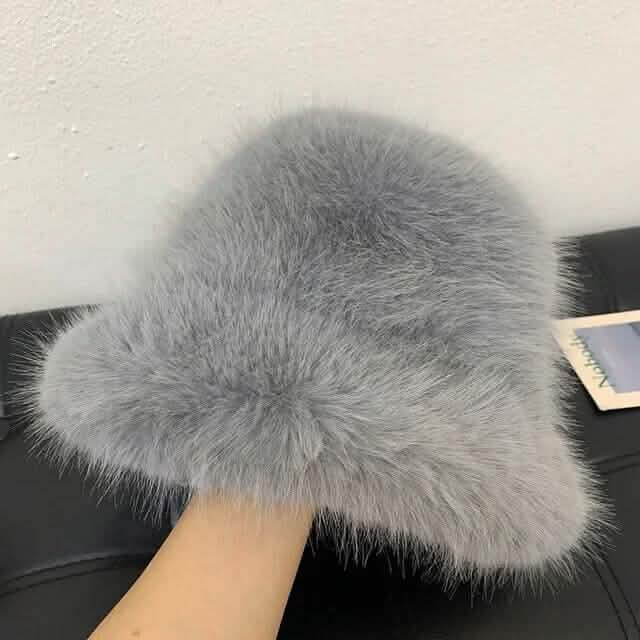 Wide Brim Fluffy Bucket Hat DailySale