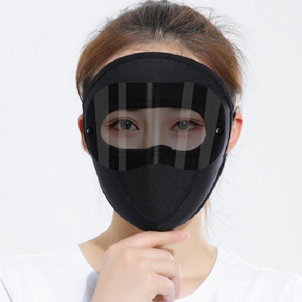 Windproof Anti Dust Face Mask Cycling Ski Breathable Masks Fleece Face Shield Hood Caps with HD Goggles Cycling Cap Balaclava  Skating Hat Motorbike Biker Racing Breather Mask Tactical Airsoft Cap Scarf Mask Ski Hat Spring Summer For Men Women Stevvex