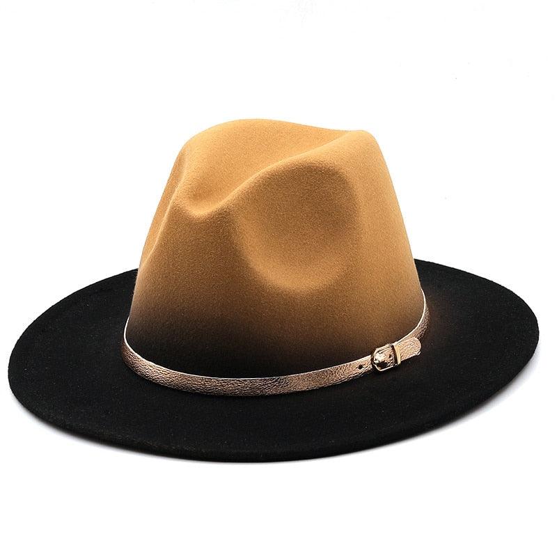 Winter Autumn Polyester Men And Women Big Fedora Hat Jazz Top Hat Autumn and Winter Solid Color Comfortable Hat Wedding Hat Fedoras Jazz Hat Outdoor 2 Mixed Colors Hats Stevvex