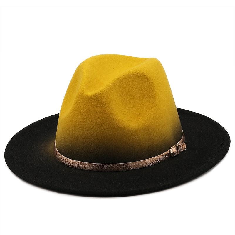 Winter Autumn Polyester Men And Women Big Fedora Hat Jazz Top Hat Autumn and Winter Solid Color Comfortable Hat Wedding Hat Fedoras Jazz Hat Outdoor 2 Mixed Colors Hats Stevvex