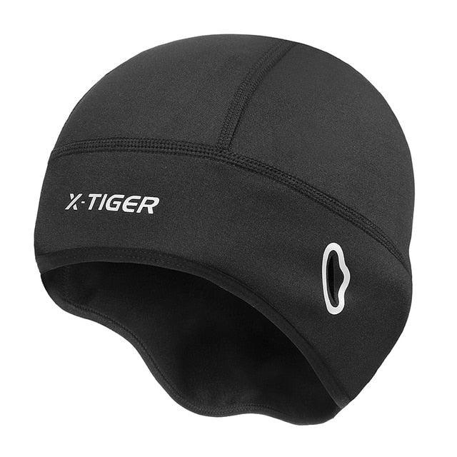 Winter Cycling Cap Windproof Thermal Ski Cap Running Skiing Motorcycle Riding Hat Men Women Bike Cycling Headwear Winter Cycling Caps for Men Women Windproof Cycling Hat with Sun Visor Under Helmet Liner Black Stevvex