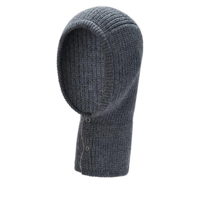 Winter Hat Skullies Beanies Hats Men Women Scarf Warm Breathable Hood Knitted Hat Caps Balaclava Mask Gorras Bonnet Knitted Hat Face Hooded Cowl Neckerchief with Drawstring Soft Balaclava Pullover Knitted Beanie for Adults Men Women Ski Caps Stevvex