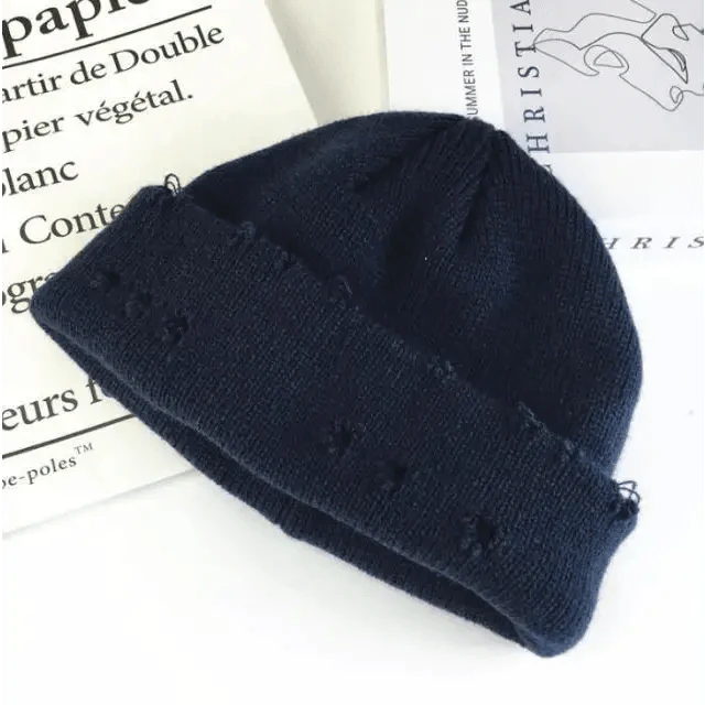 Winter Hat Women Knitted Fashion Warm Thick Hat Autumn Hip Hop Hole Beanies Unisex Basic Cap For Both Men Women Knitted Beanies Fashion Warm Hat Stevvex