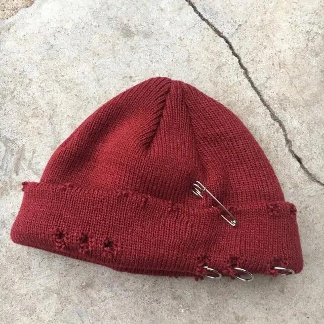 Winter Hat Women Knitted Fashion Warm Thick Hat Autumn Hip Hop Hole Beanies Unisex Basic Cap For Both Men Women Knitted Beanies Fashion Warm Hat Stevvex