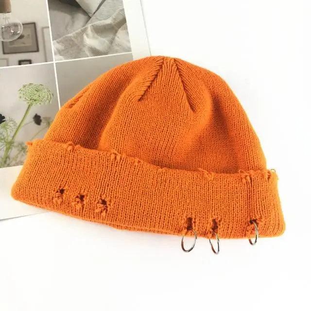 Winter Hat Women Knitted Fashion Warm Thick Hat Autumn Hip Hop Hole Beanies Unisex Basic Cap For Both Men Women Knitted Beanies Fashion Warm Hat Stevvex