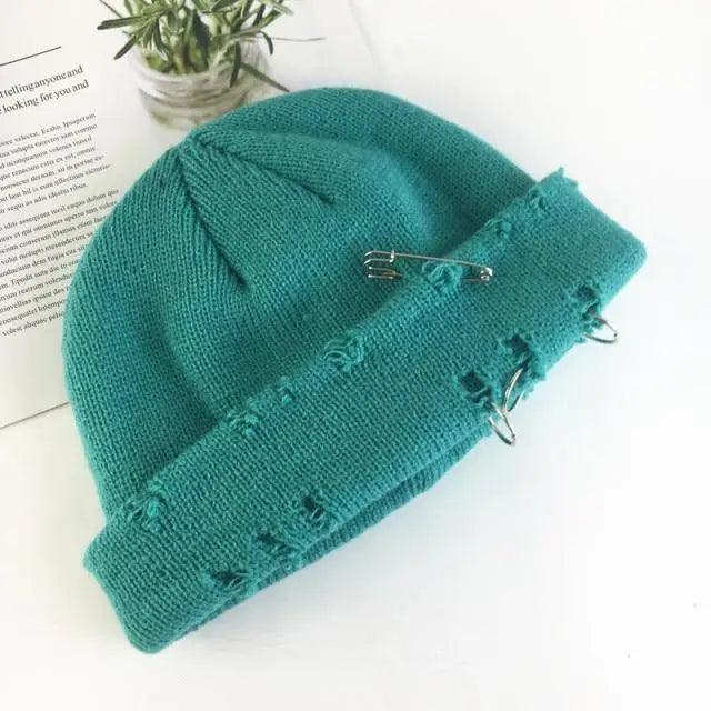 Winter Hat Women Knitted Fashion Warm Thick Hat Autumn Hip Hop Hole Beanies Unisex Basic Cap For Both Men Women Knitted Beanies Fashion Warm Hat Stevvex