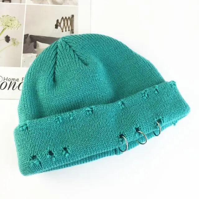 Winter Hat Women Knitted Fashion Warm Thick Hat Autumn Hip Hop Hole Beanies Unisex Basic Cap For Both Men Women Knitted Beanies Fashion Warm Hat Stevvex