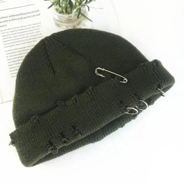 Winter Hat Women Knitted Fashion Warm Thick Hat Autumn Hip Hop Hole Beanies Unisex Basic Cap For Both Men Women Knitted Beanies Fashion Warm Hat Stevvex