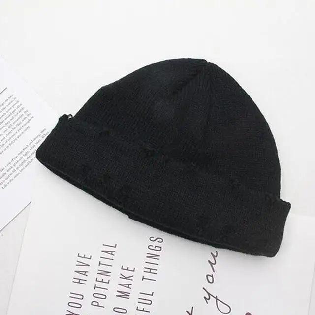 Winter Hat Women Knitted Fashion Warm Thick Hat Autumn Hip Hop Hole Beanies Unisex Basic Cap For Both Men Women Knitted Beanies Fashion Warm Hat Stevvex