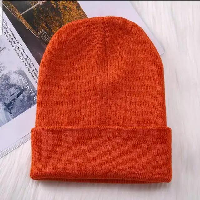 Winter Hats For Men Woman New Beanies Knitted Solid Cute Hat Girls Autumn Female Beanie Caps Warmer Stylish Ladies Casual Cap Outdoor Winter Adult Neutral Warm Hats Candy Color Knitted Woolen Hat for Women Men Stevvex