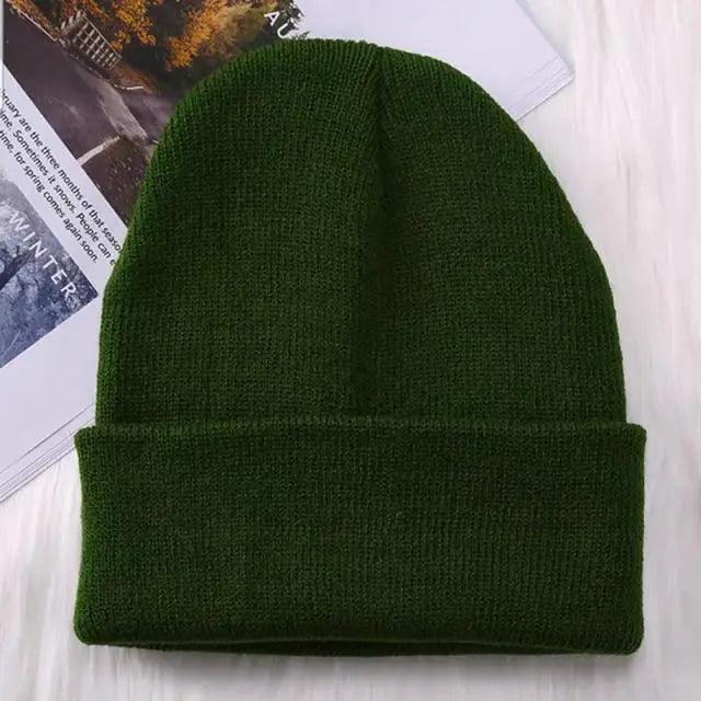 Winter Hats For Men Woman New Beanies Knitted Solid Cute Hat Girls Autumn Female Beanie Caps Warmer Stylish Ladies Casual Cap Outdoor Winter Adult Neutral Warm Hats Candy Color Knitted Woolen Hat for Women Men Stevvex
