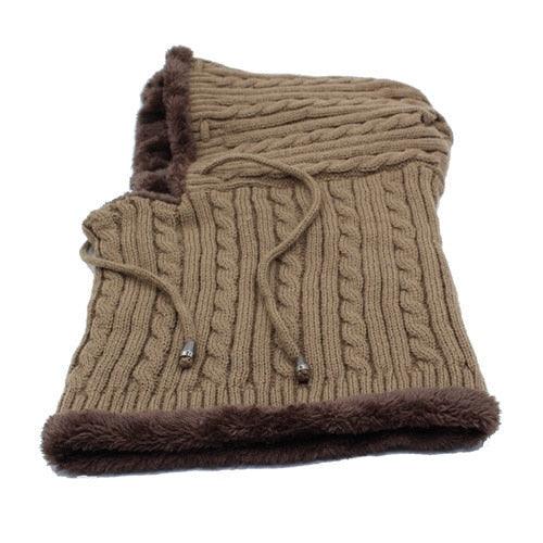 Winter Knitted Hat Beanie Men Beany Skellies Beanies Winter Hats For Women Men Caps Gorgas Bonnet Mask Brand Hats Hooded Cowl Neckerchief with Drawstring Soft Balaclava Pullover Knitted Beanie for Adults Men Women Ski Caps Stevvex