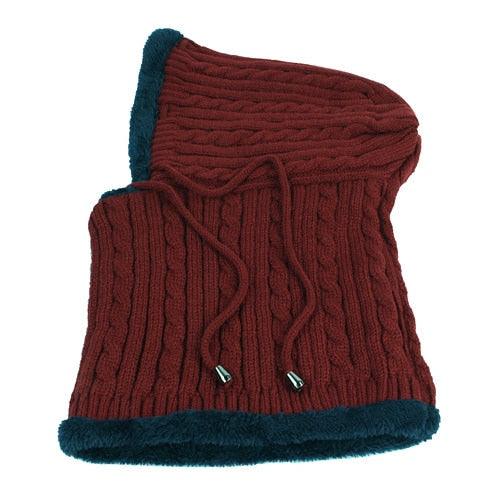 Winter Knitted Hat Beanie Men Beany Skellies Beanies Winter Hats For Women Men Caps Gorgas Bonnet Mask Brand Hats Hooded Cowl Neckerchief with Drawstring Soft Balaclava Pullover Knitted Beanie for Adults Men Women Ski Caps Stevvex
