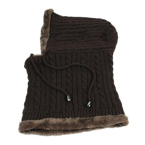 Winter Knitted Hat Beanie Men Beany Skellies Beanies Winter Hats For Women Men Caps Gorgas Bonnet Mask Brand Hats Hooded Cowl Neckerchief with Drawstring Soft Balaclava Pullover Knitted Beanie for Adults Men Women Ski Caps Stevvex