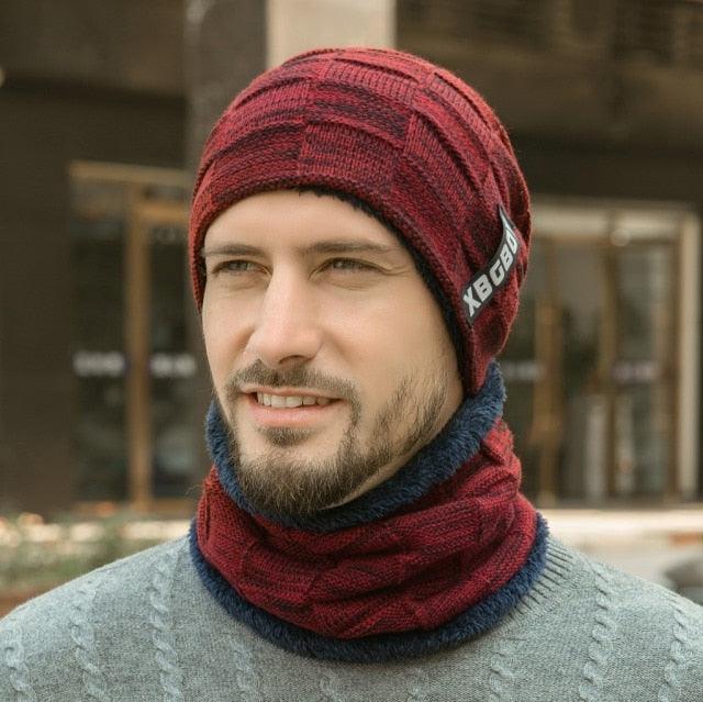 Winter Scarf Hat Set Outdoor Sport Warm Beanies Hat For Men Knitted Hats Bandana Hiking Camping Kid Neck Warmer Cap Neck Gaiter Winter Knitted Beanie Scarf Men Hat Neck Warmer Gaiter Face Cover Winter Beanie Hat Scarf Set Fleece Lined Skull Cap Winter Hat Stevvex