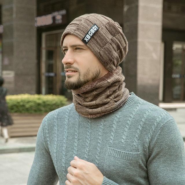Winter Scarf Hat Set Outdoor Sport Warm Beanies Hat For Men Knitted Hats Bandana Hiking Camping Kid Neck Warmer Cap Neck Gaiter Winter Knitted Beanie Scarf Men Hat Neck Warmer Gaiter Face Cover Winter Beanie Hat Scarf Set Fleece Lined Skull Cap Winter Hat Stevvex