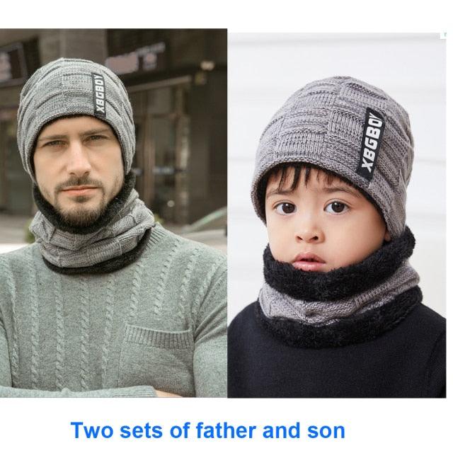 Winter Scarf Hat Set Outdoor Sport Warm Beanies Hat For Men Knitted Hats Bandana Hiking Camping Kid Neck Warmer Cap Neck Gaiter Winter Knitted Beanie Scarf Men Hat Neck Warmer Gaiter Face Cover Winter Beanie Hat Scarf Set Fleece Lined Skull Cap Winter Hat Stevvex