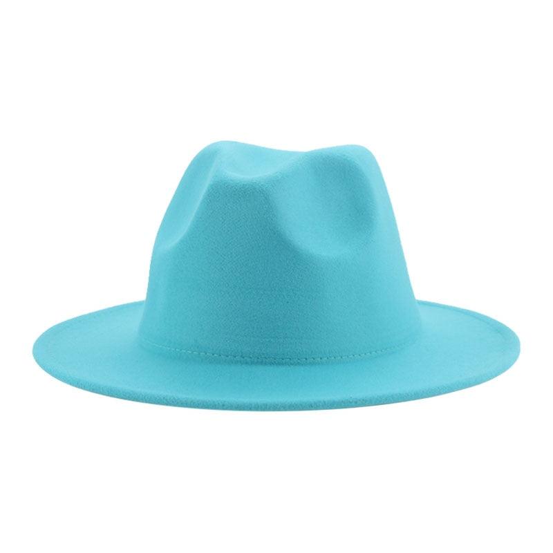 Women Luxury Fedora Hat Women Fedora Hat Women Solid Wide Brim Winter Men Hat Retro Wide Autumn Unique Style Men Hat Vintage Brown Formal Wedding Fedora Hats Stevvex