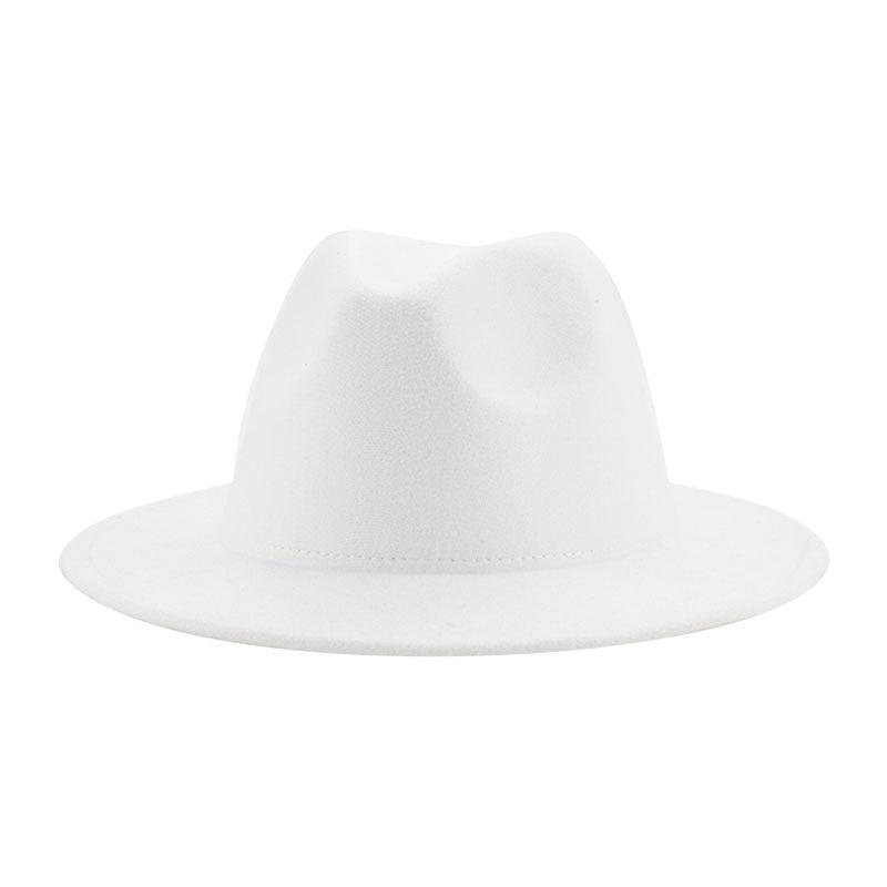 Women Luxury Fedora Hat Women Fedora Hat Women Solid Wide Brim Winter Men Hat Retro Wide Autumn Unique Style Men Hat Vintage Brown Formal Wedding Fedora Hats Stevvex