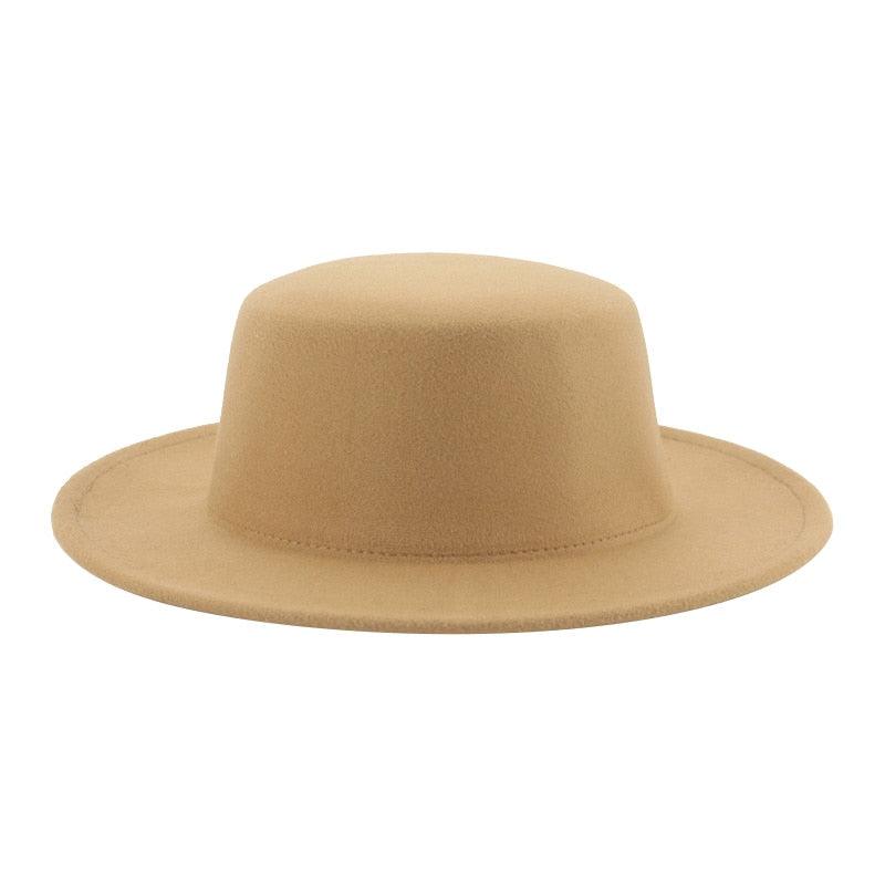 Women Luxury Fedora Hat Women Fedora Hat Women Solid Wide Brim Winter Men Hat Retro Wide Autumn Unique Style Men Hat Vintage Brown Formal Wedding Fedora Hats Stevvex