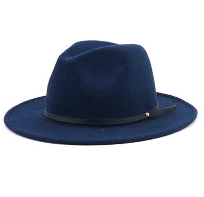 Women Men Wool Vintage Black Fedora Hat With Wide Unique Fedora Hats With Belt Buckle For Men Women Brim Gentleman Elegant Lady Winter Autumn Soft Caps Stevvex