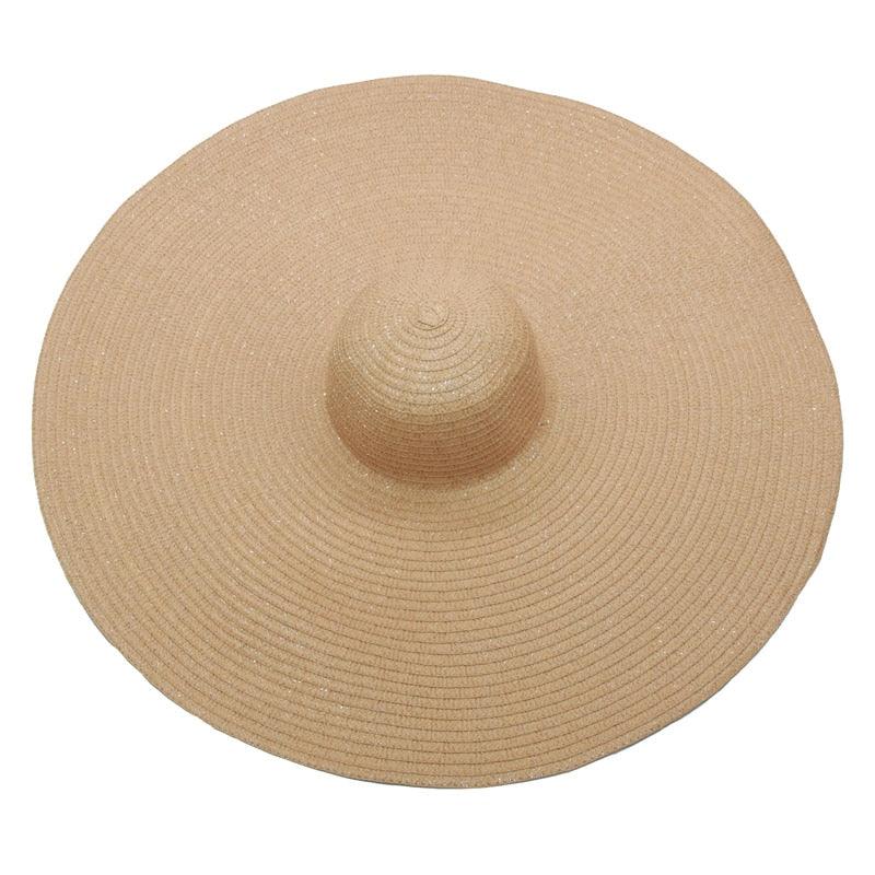 Women Oversized Foldable Summer Large Wide Hat Beach Straw Hat Cute Sun Cap Retro Foldable Handmade Big Hats Ladies UV Protection Hat Vintage Summer Sun Beach Hats Stevvex