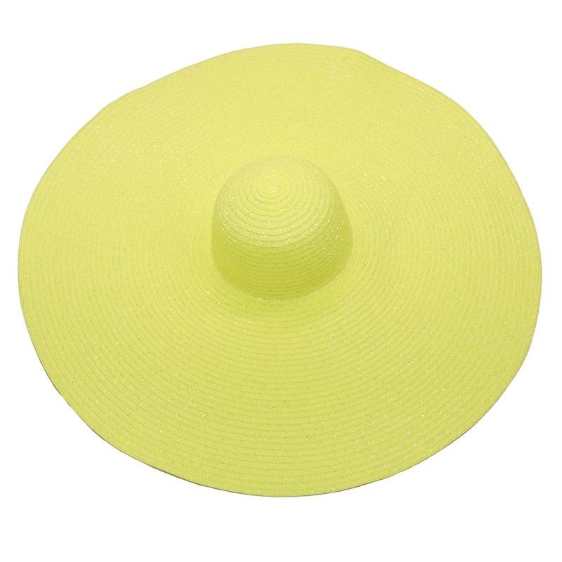 Women Oversized Foldable Summer Large Wide Hat Beach Straw Hat Cute Sun Cap Retro Foldable Handmade Big Hats Ladies UV Protection Hat Vintage Summer Sun Beach Hats Stevvex