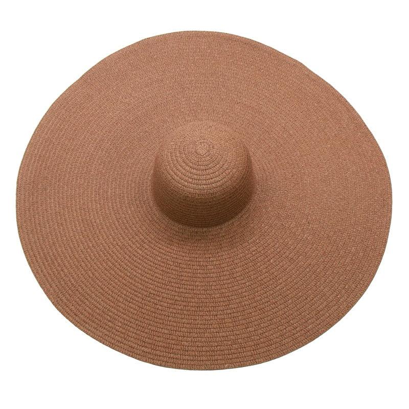 Women Oversized Foldable Summer Large Wide Hat Beach Straw Hat Cute Sun Cap Retro Foldable Handmade Big Hats Ladies UV Protection Hat Vintage Summer Sun Beach Hats Stevvex
