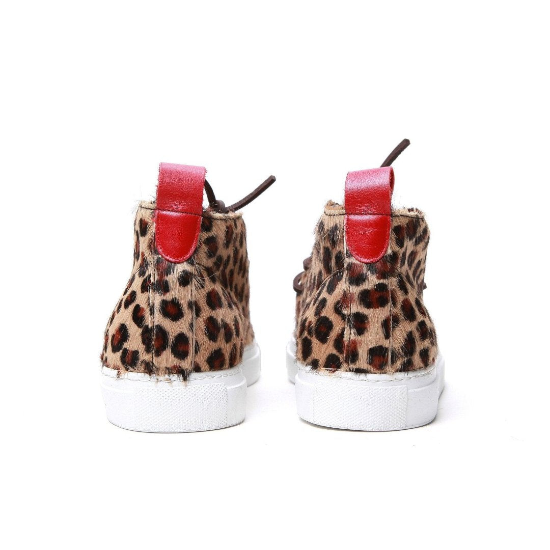Women's Pony Hair Leopard Chukka Sneaker Del Toro Shoes
