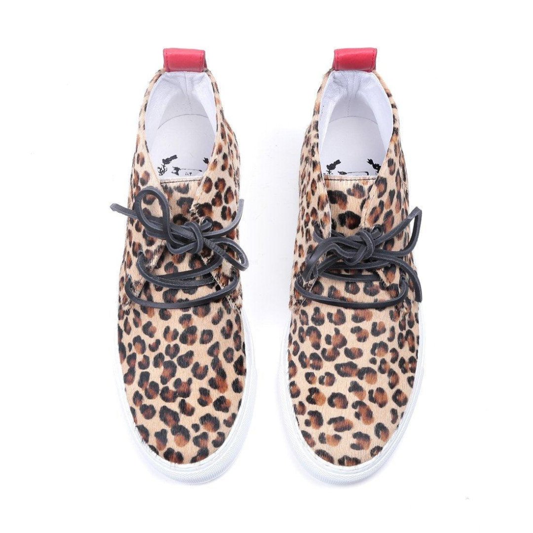 Women's Pony Hair Leopard Chukka Sneaker Del Toro Shoes