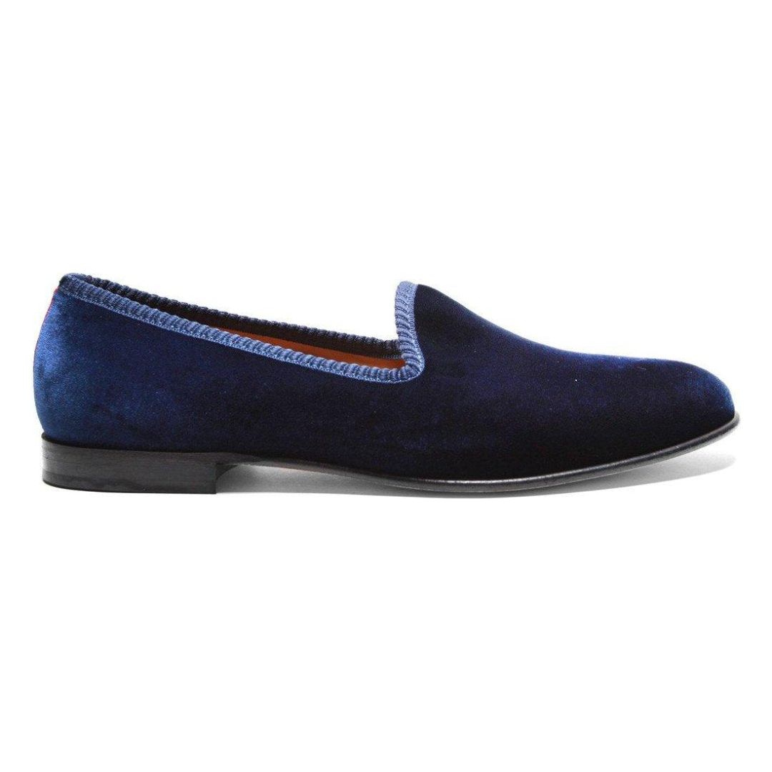 Women's Navy Velvet Slipper Del Toro Shoes