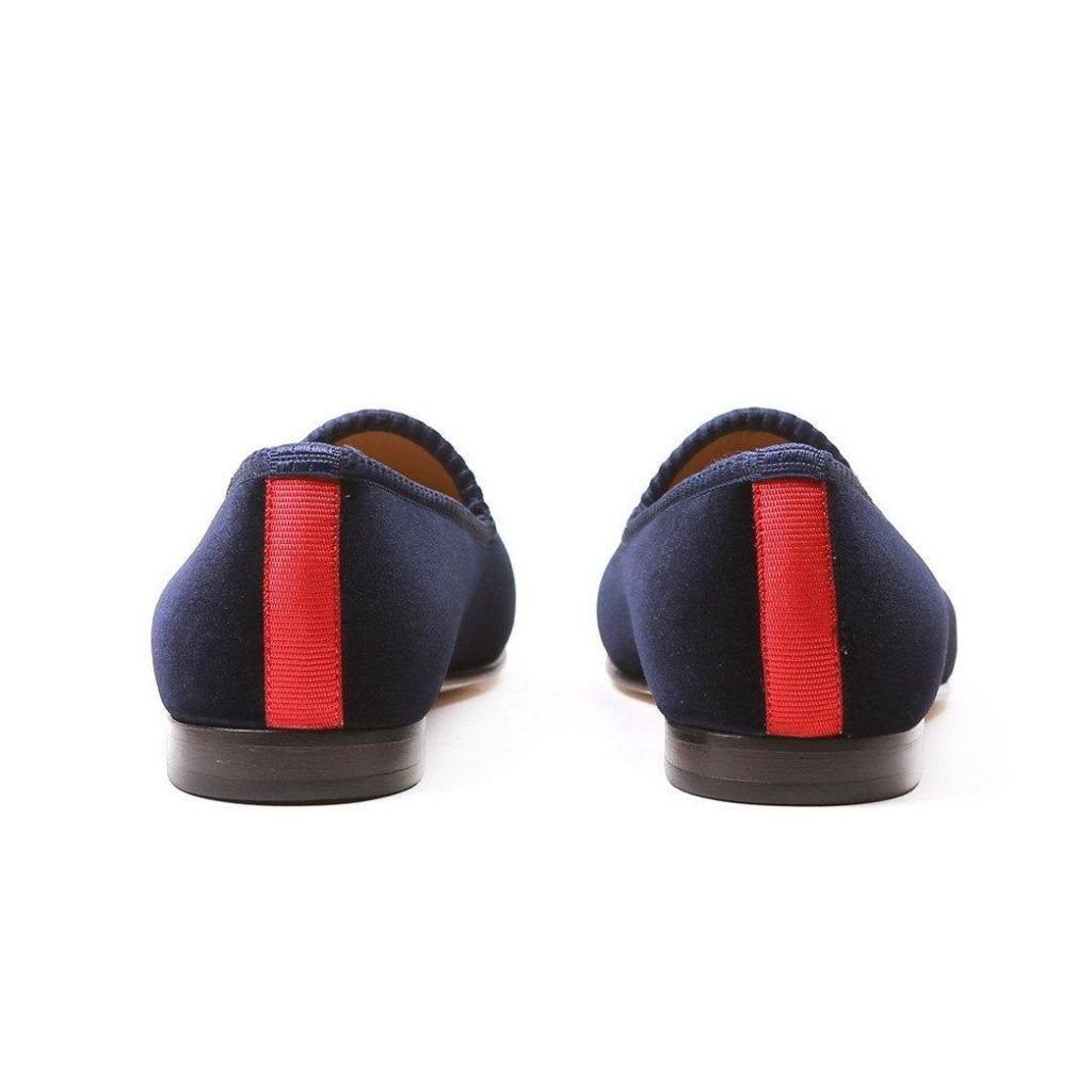 Women's Navy Velvet Slipper Del Toro Shoes
