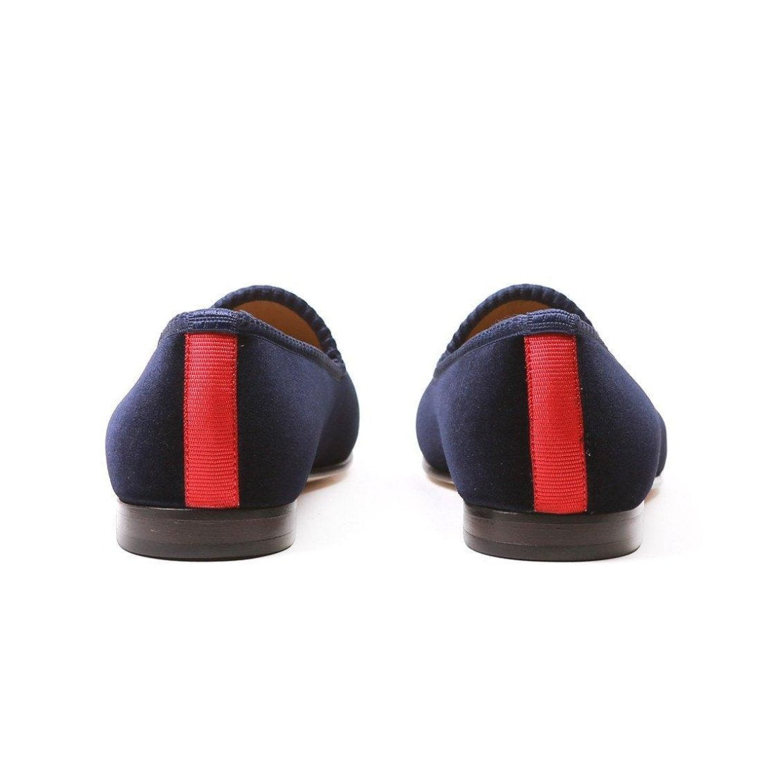 Women's Navy Velvet Slipper Del Toro Shoes