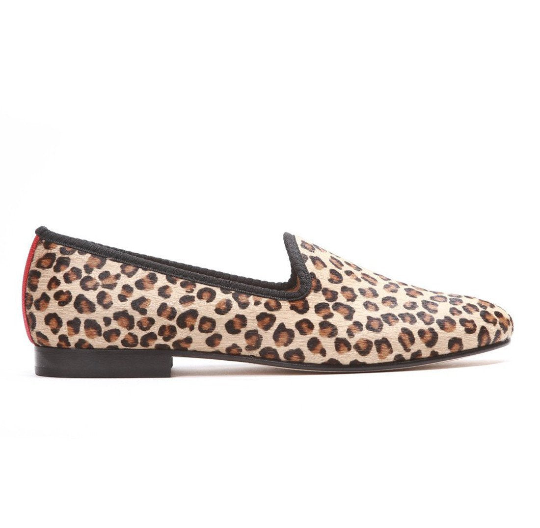 Women's Pony Hair Leopard Slipper Del Toro Shoes
