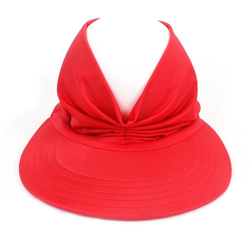 Women Sun Visor Summer Hat Women Anti-ultraviolet Hat Women's Elegant Simple Hat Classic Women's Hat Hollow Top Hat Elastic Hollow Top Hat Outdoor Quick-drying Sun Hat Summer Beach Hat Stevvex