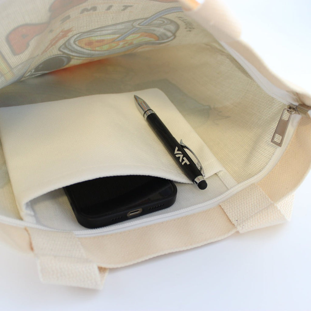 Bubble Tea Tote Bag Gift Set – Boba Bag with Keychain & Pin