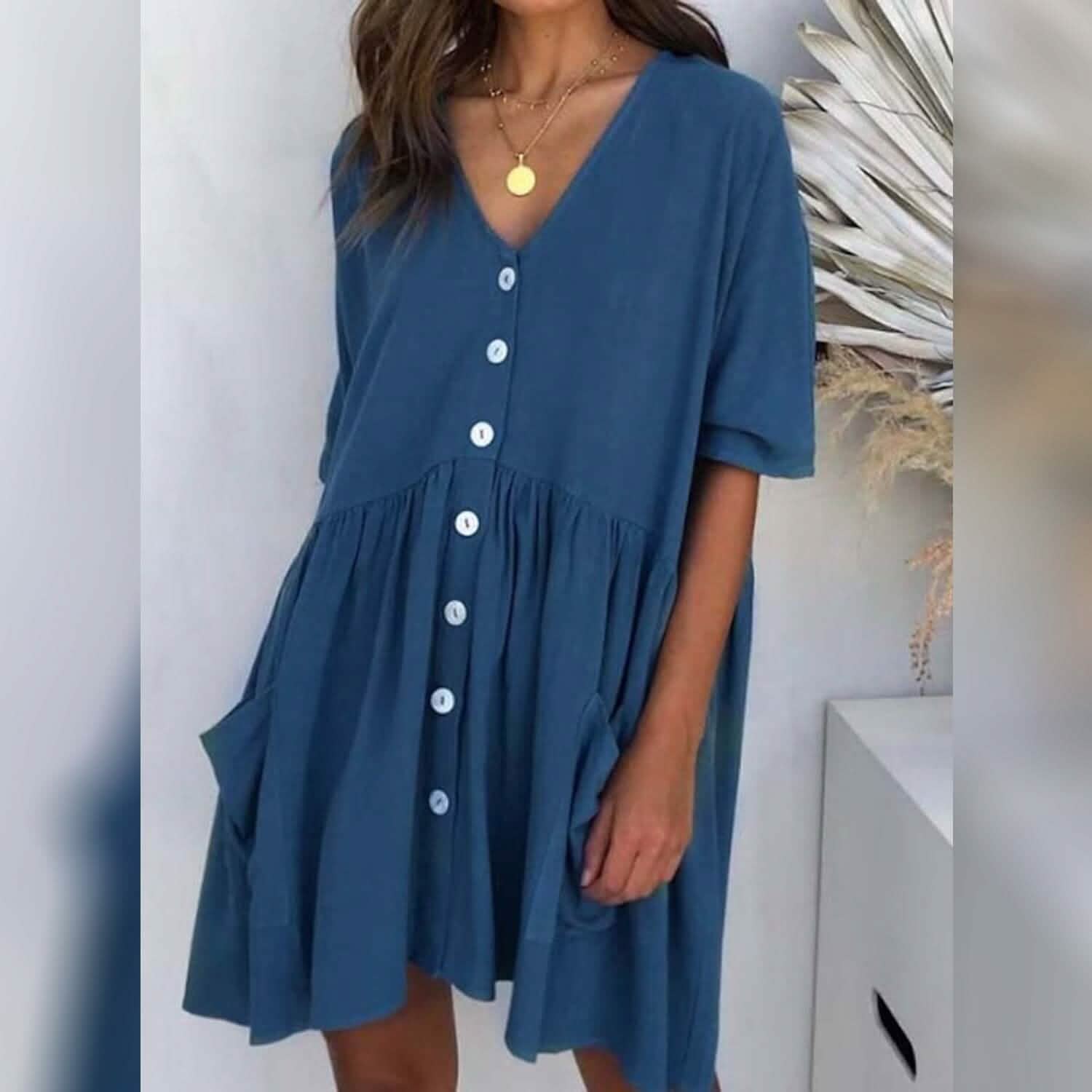 Women's Casual Ruched Loose Fit Dress DailySale