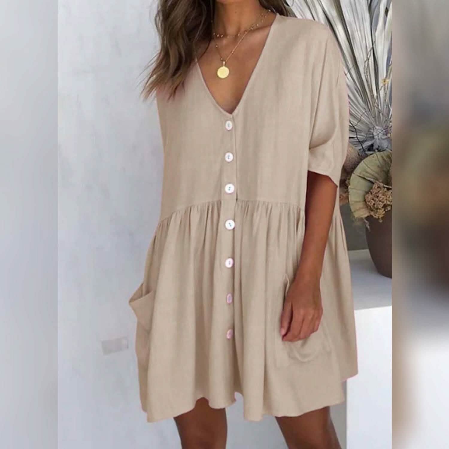 Women's Casual Ruched Loose Fit Dress DailySale
