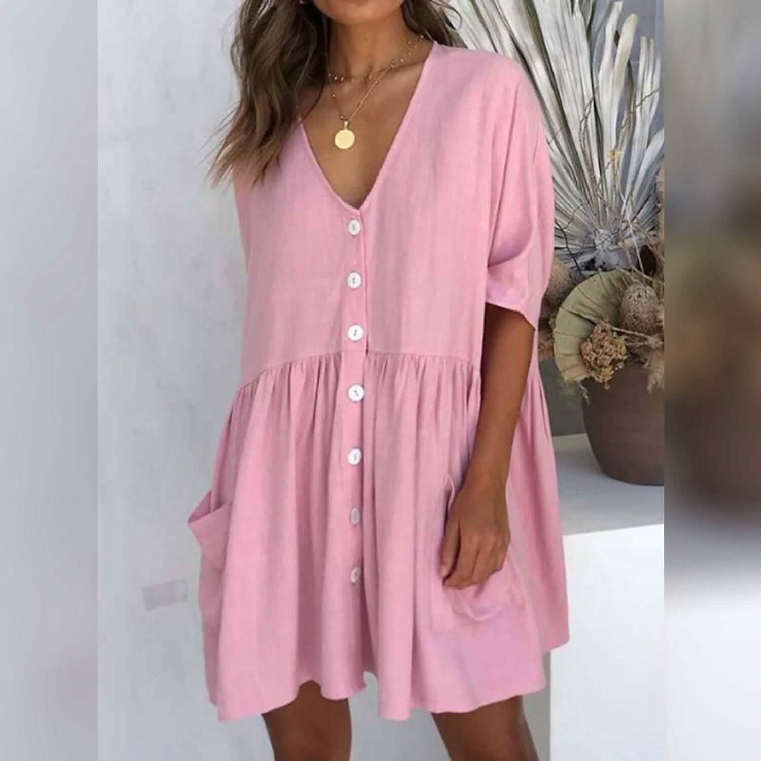 Women's Casual Ruched Loose Fit Dress DailySale