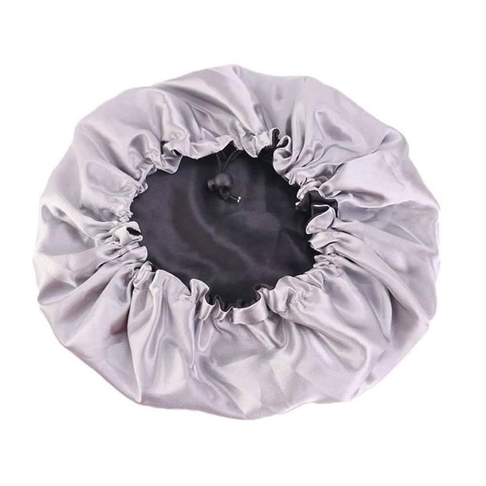 Women's Double Layer Reversible Silky Satin Headscarf Sleeping Bonnet Hat Headband DailySale